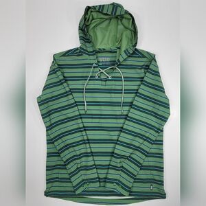 Stio CFS Sun Hoodie Anorack Pullover Performance Jacket Green Blue Men's Small